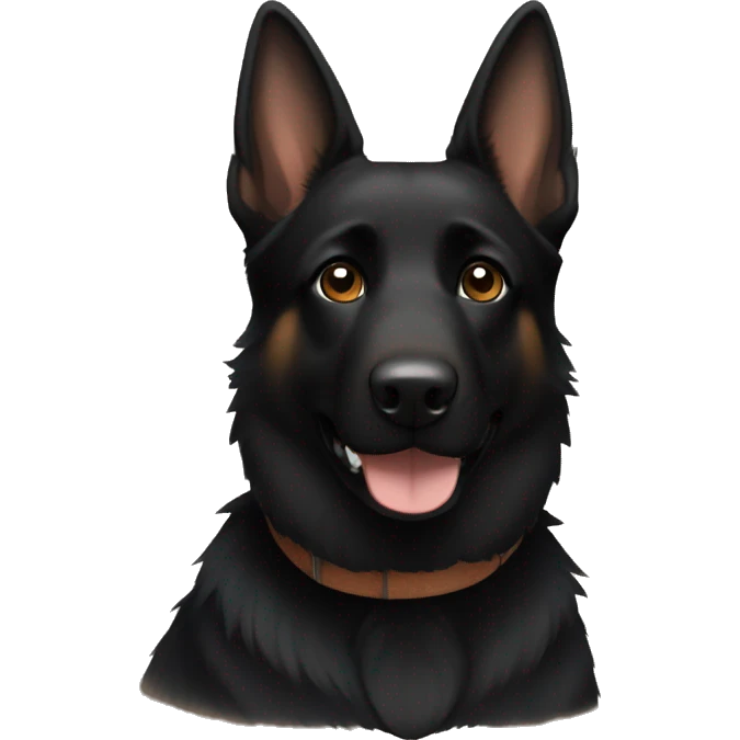 Black German shepherd with brown trim emoji