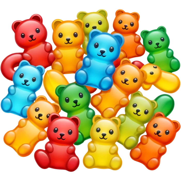 gummy animal candies emoji