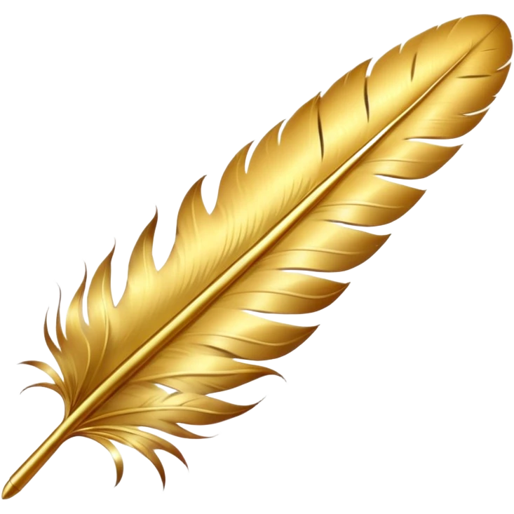 Create a golden feather emoji