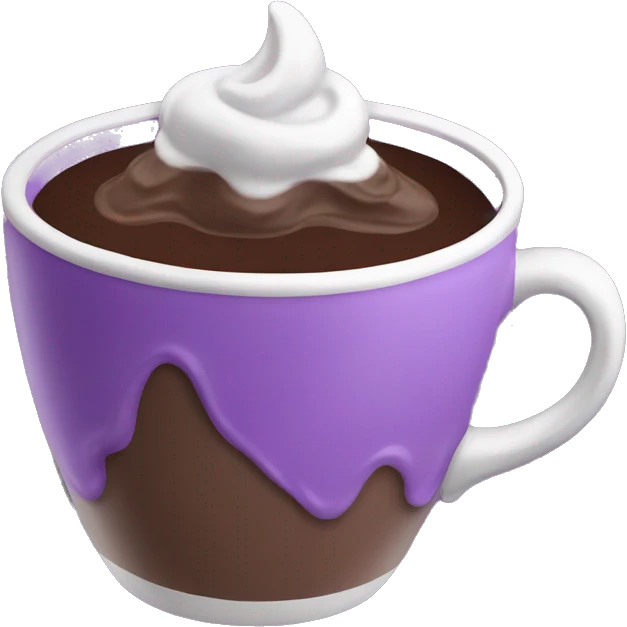 A purple hot chocolate  emoji