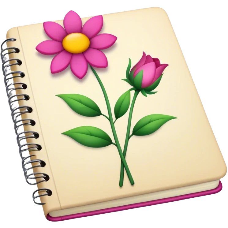 flower notebook emoji