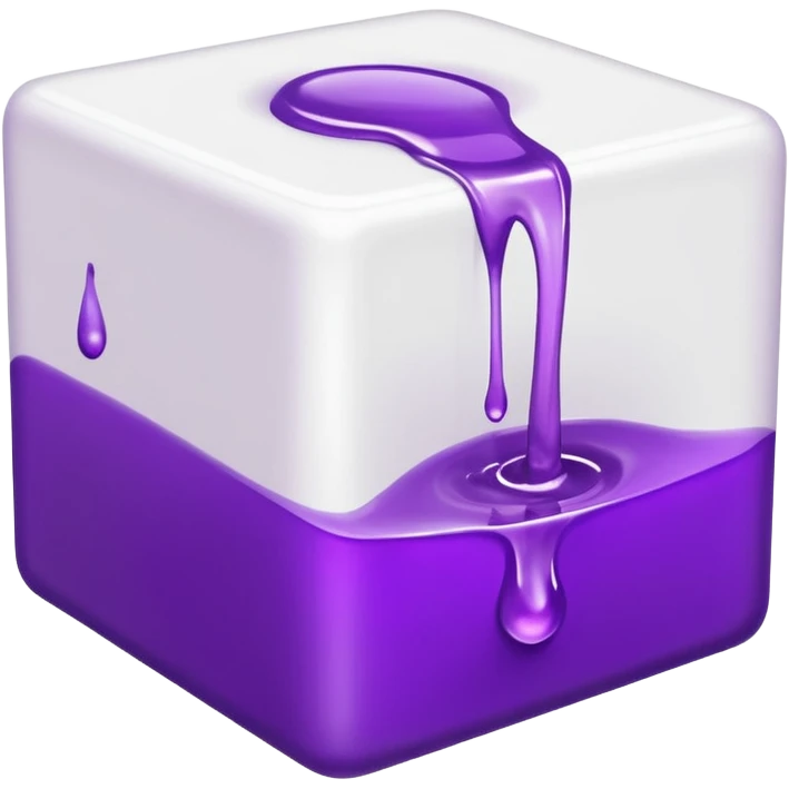 a white cub with purple liquid that is tipped over with the liquid slightly pouring out emoji