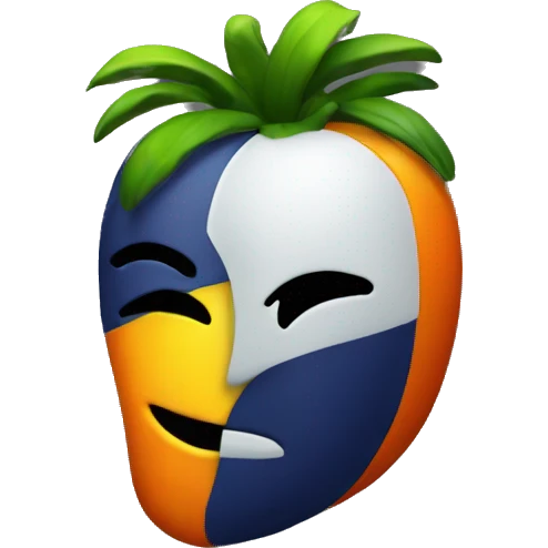 FL Studio logo with face emoji
