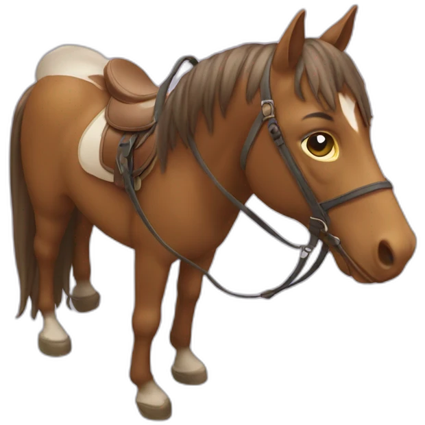 Chat sur un cheval emoji