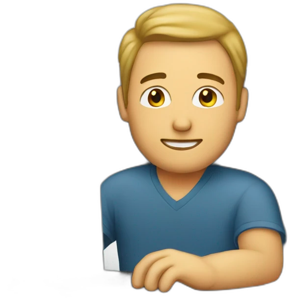 Man at the computer emoji