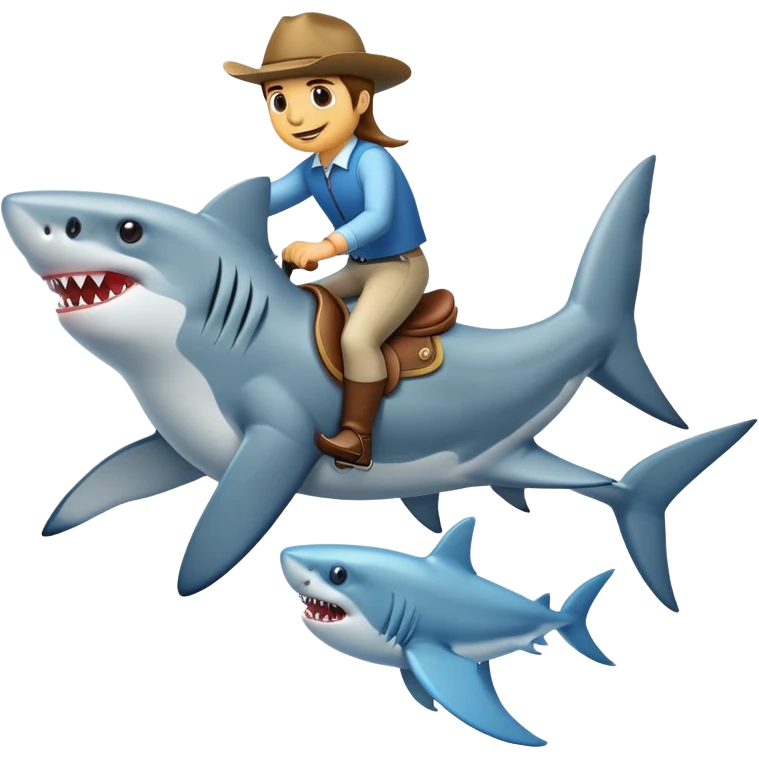 shark riding a horse emoji