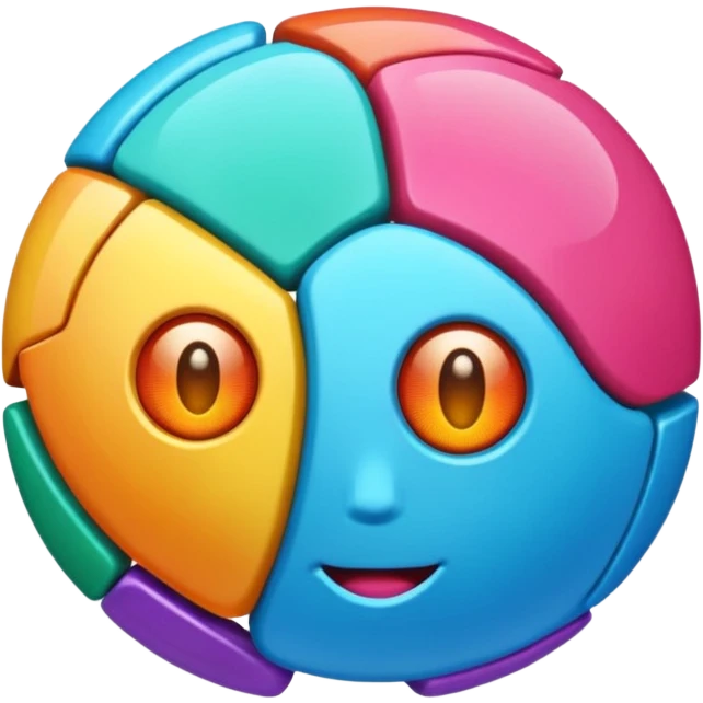 un cerveau comme une boule disco avec une idée emoji