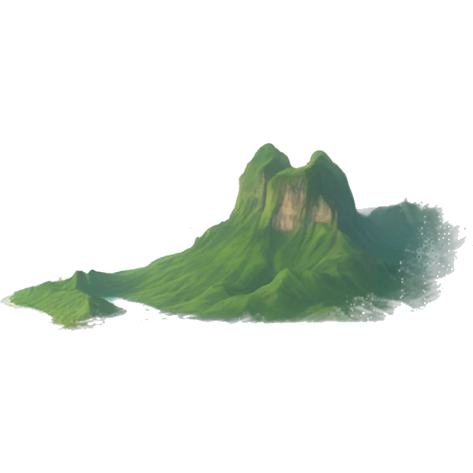 The island of Bora Bora located in French Polynesia with the view of Clearwater and central Island emoji