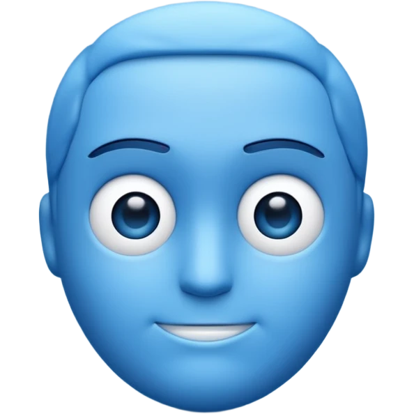 Movie blue emoji
