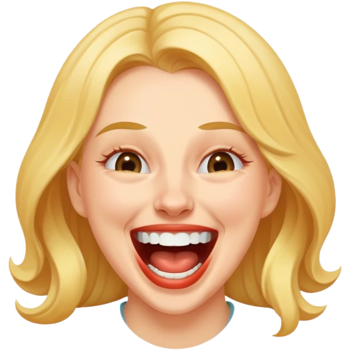 Lady laughing so hard she spits out  emoji