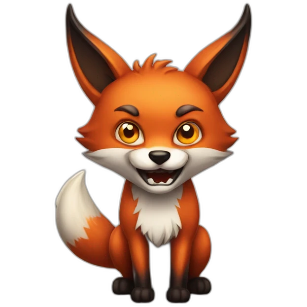 evil fox with horns emoji