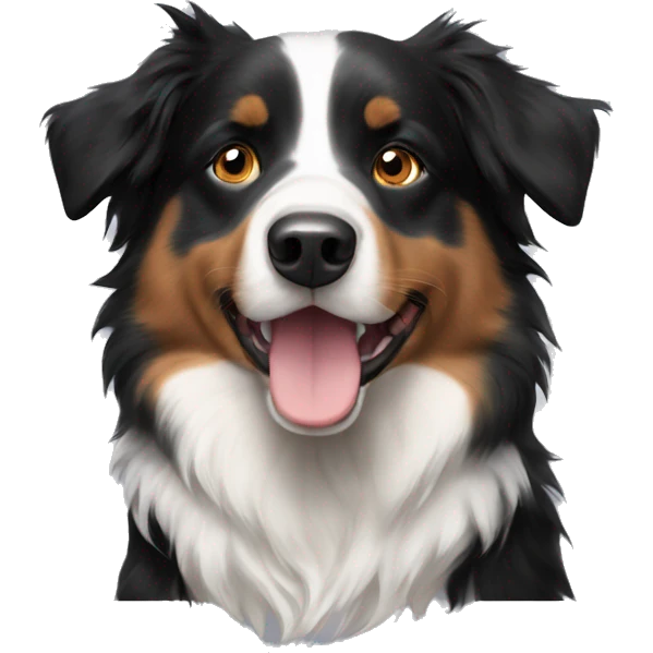 Australian Shepherd black tri emoji