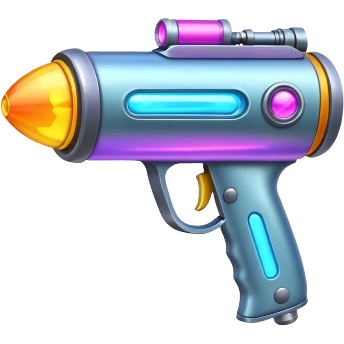 colorfulplasma ray gun emoji