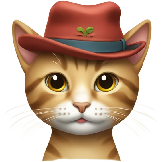 cat wearing hat saying “meowdy y’all” emoji
