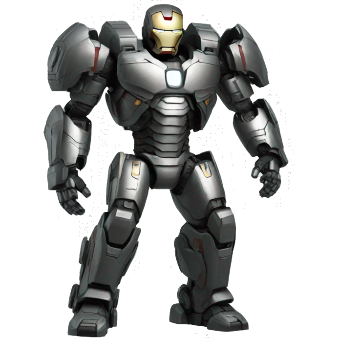 war machine full-body in ironman, front view emoji