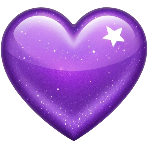 coração roxo com glitter emoji