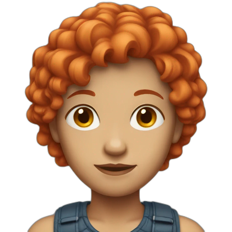 Short red hair emoji