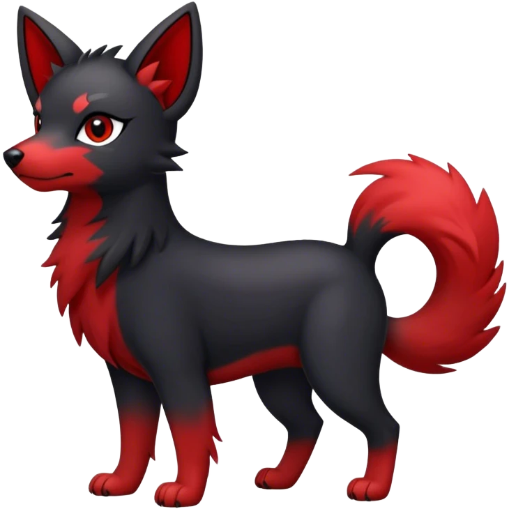 Houndour-Zorua-hybrid full body emoji