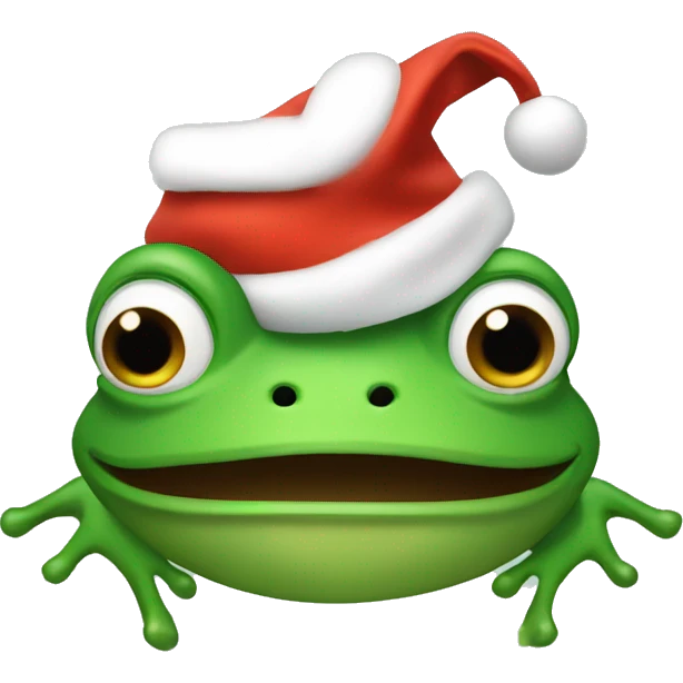 Grenouille père noel emoji