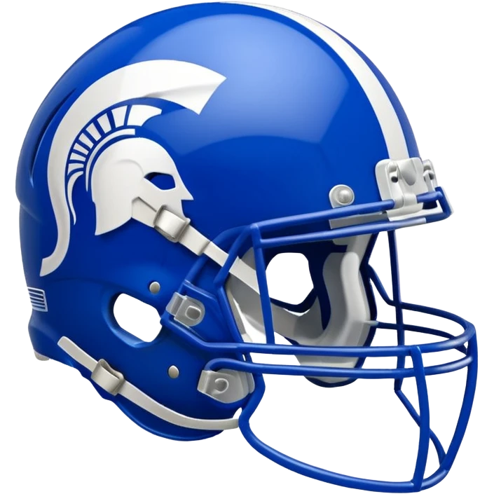 Royal Blue and White Spartan Football helmet emoji