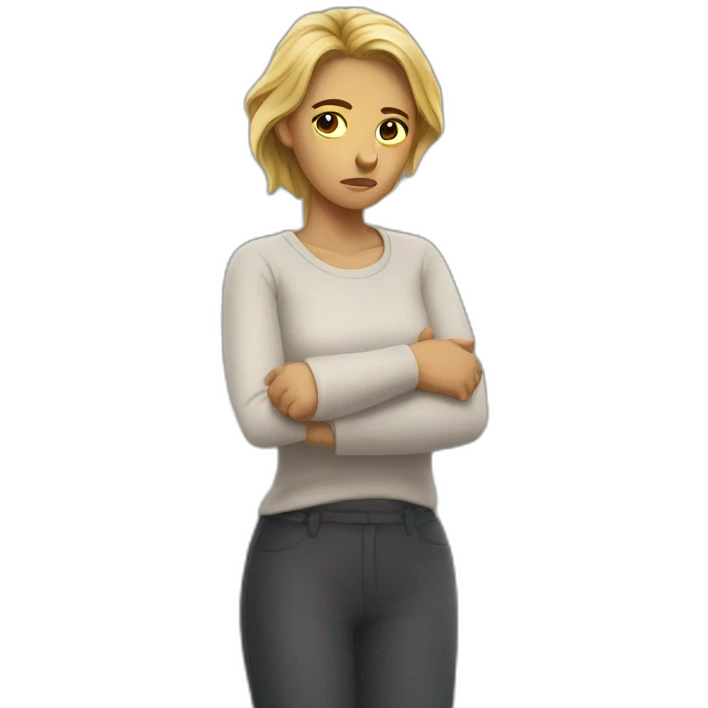 Sulking woman cross arm emoji