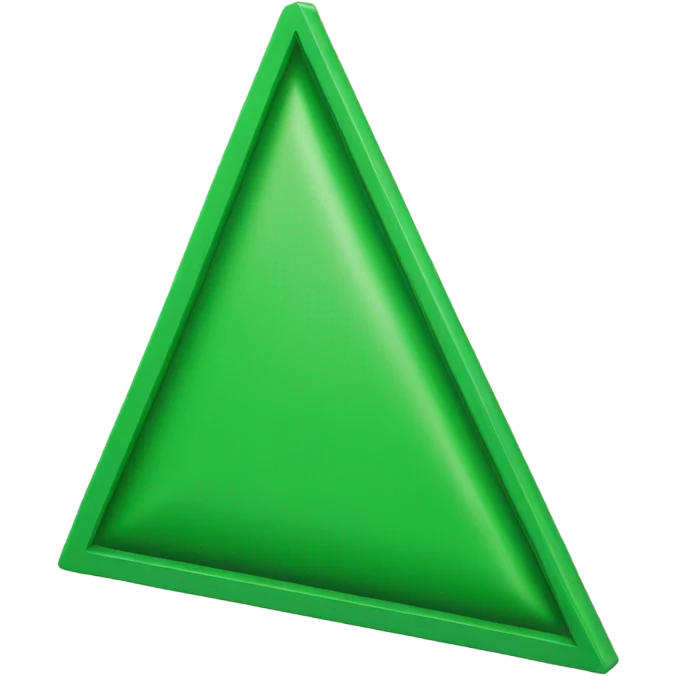 Green triangle flag  emoji