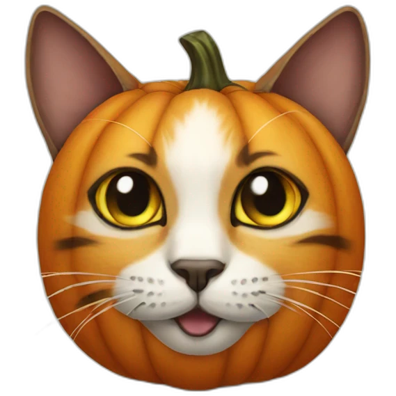 Cat pumpkin emoji