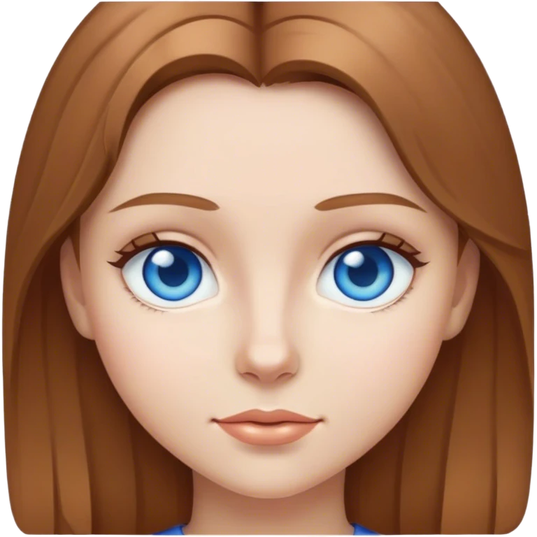 a girl with light brown hair and blue eyes emoji
