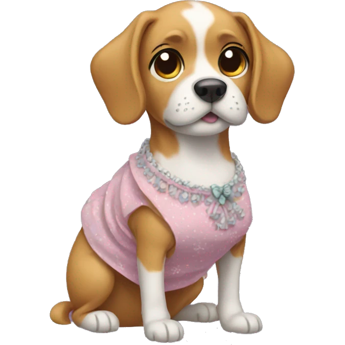 dog with dress  emoji