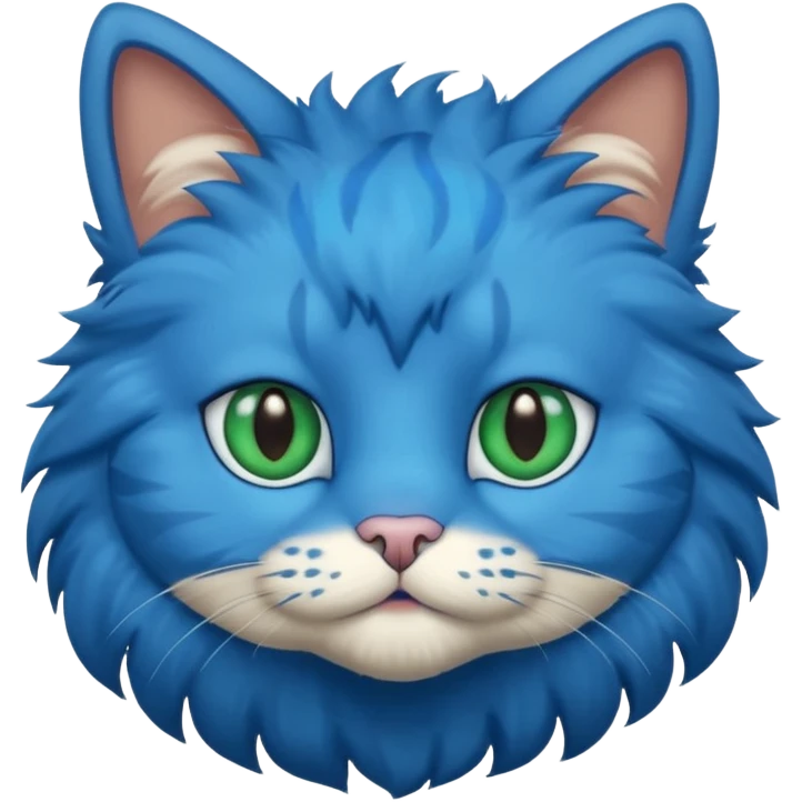 Cat blue earth emoji