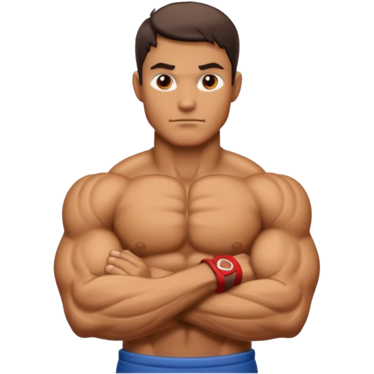 powerful and dynamic two veiny arms crossed emoji emoji