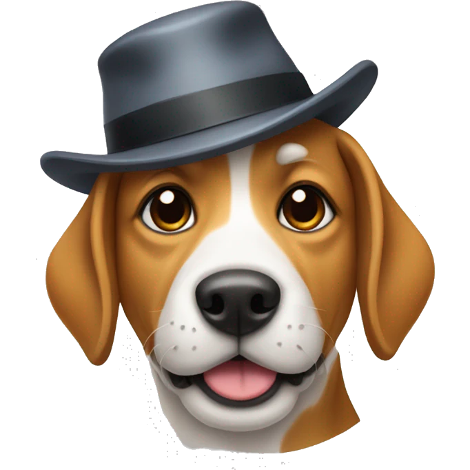 dog with hat and bone  emoji