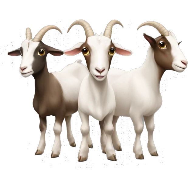 3 goats standing on each other emoji