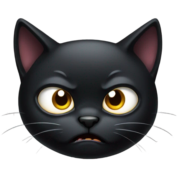 really angry Black Cat emoji