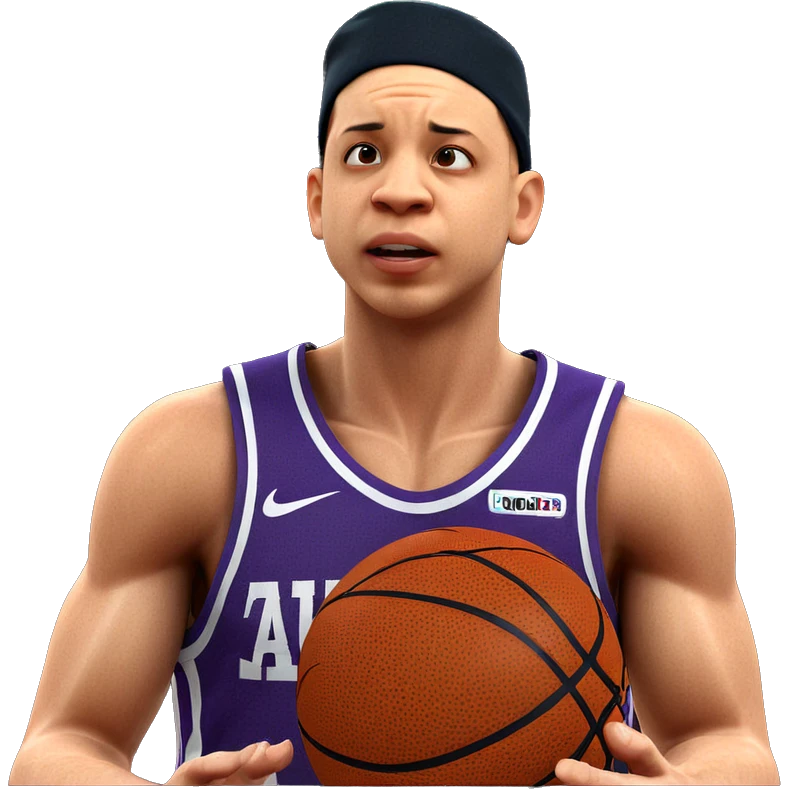 bald male basketball player emoji