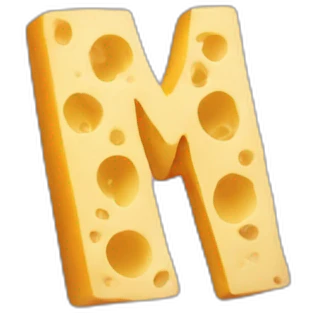 the letter m made of cheese emoji