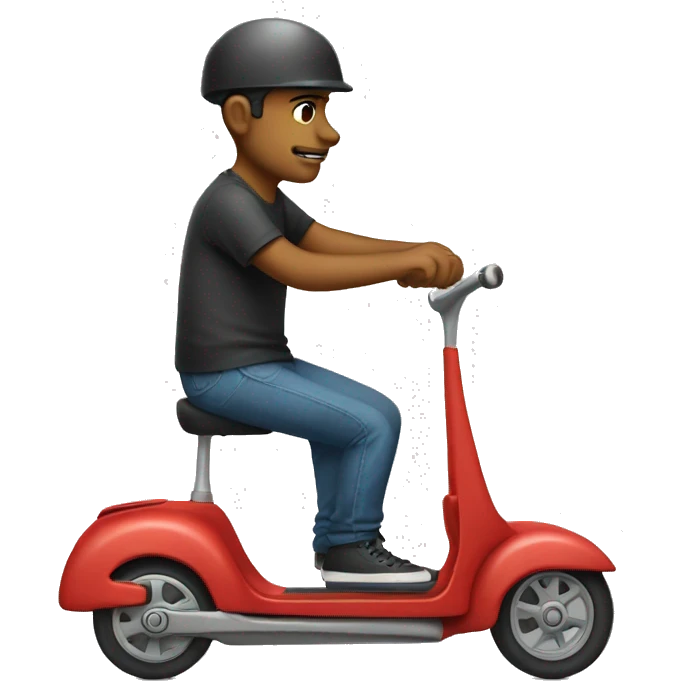 Calvo en patinete emoji