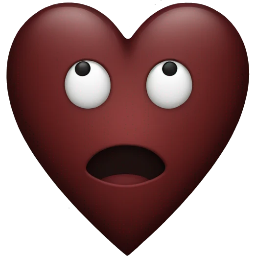 Dark red heart emoji