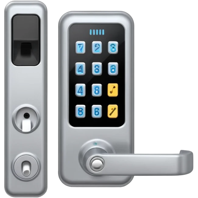 Electronic Door Lock System with card insert only screen no key hole emoji