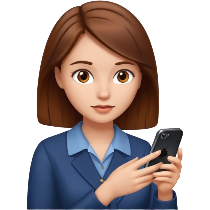 woman looking at phone emoji