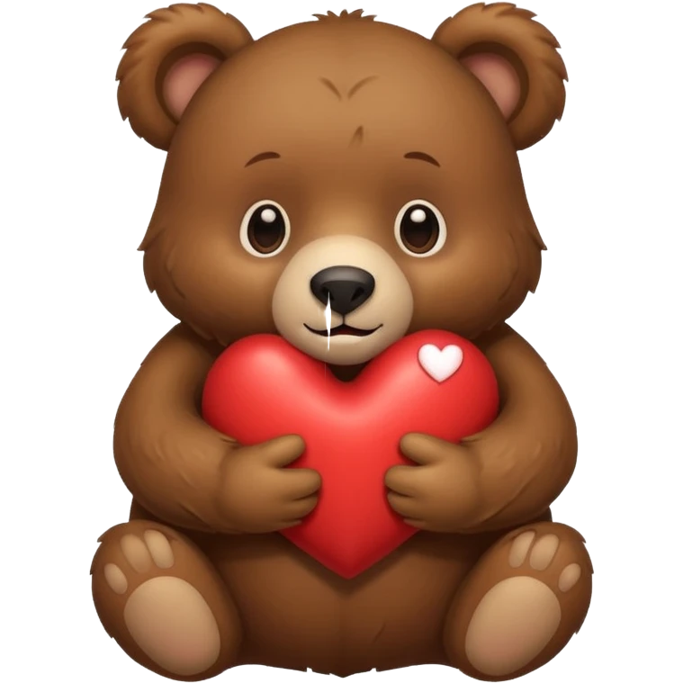 Bear hugging heart emoji