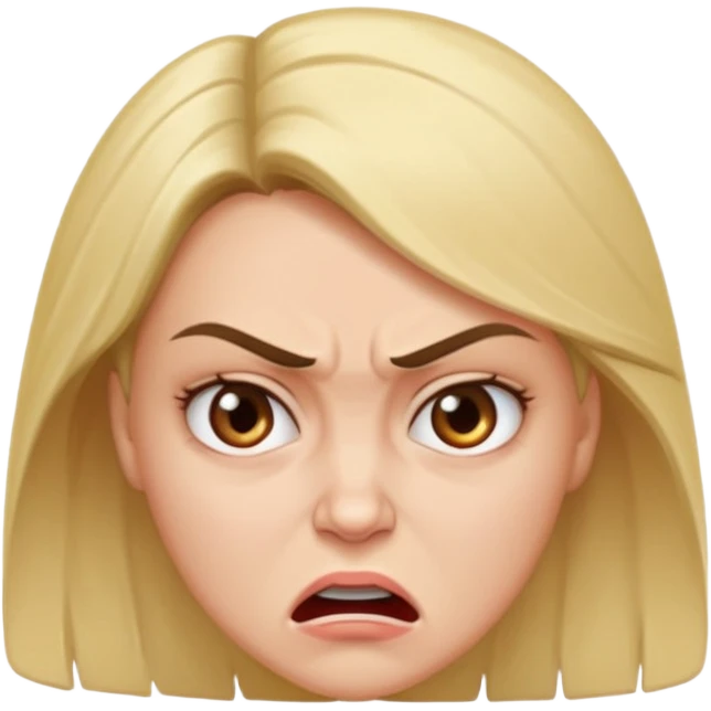 Beautiful woman angry and sick of idiots emoji
