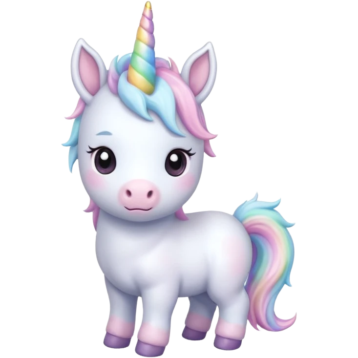baby unicorn, chibi full body emoji
