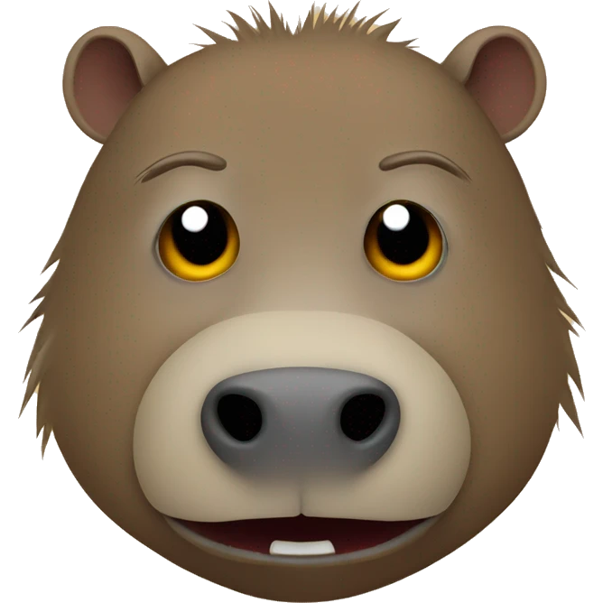 Scary capybara from a horror movie emoji