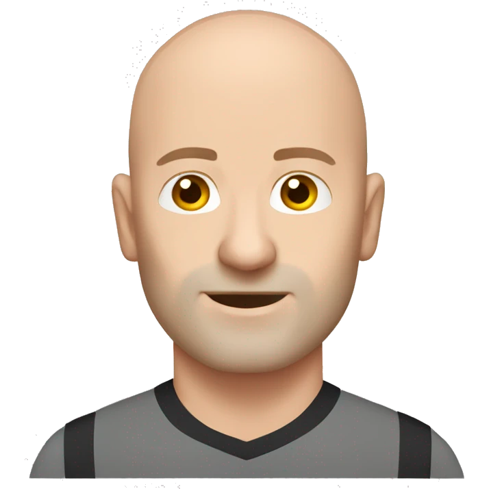 Bald Caucasian man cornhole  emoji