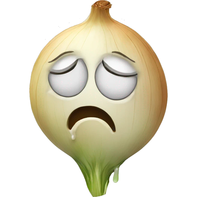 Crying onion emoji