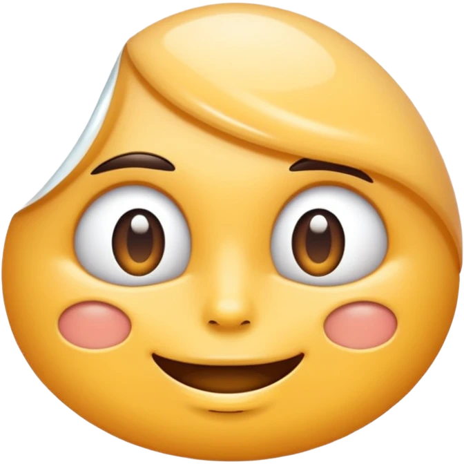 Glossy cream PVC emoji