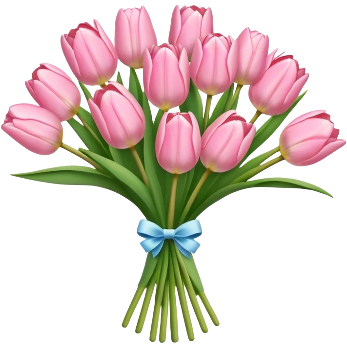light pink tulip bouquet  emoji
