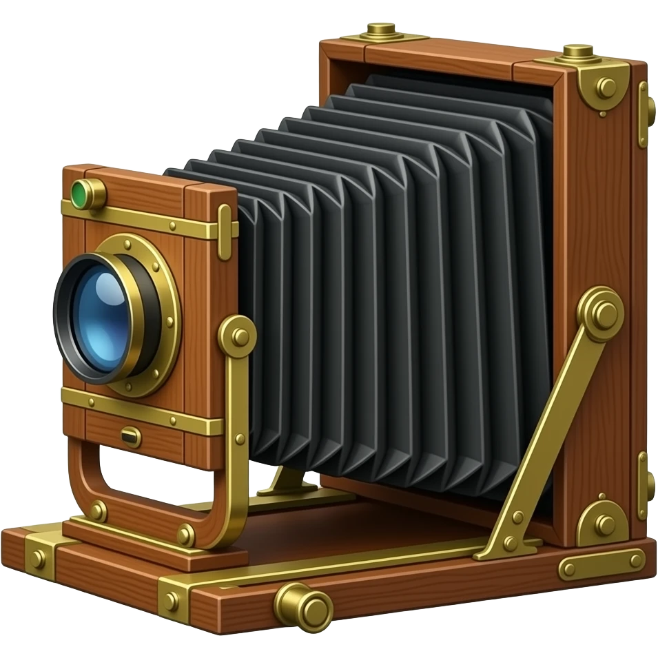 vintage wooden Thornton-Pickard "Imperial" Triple Extension field camera emoji