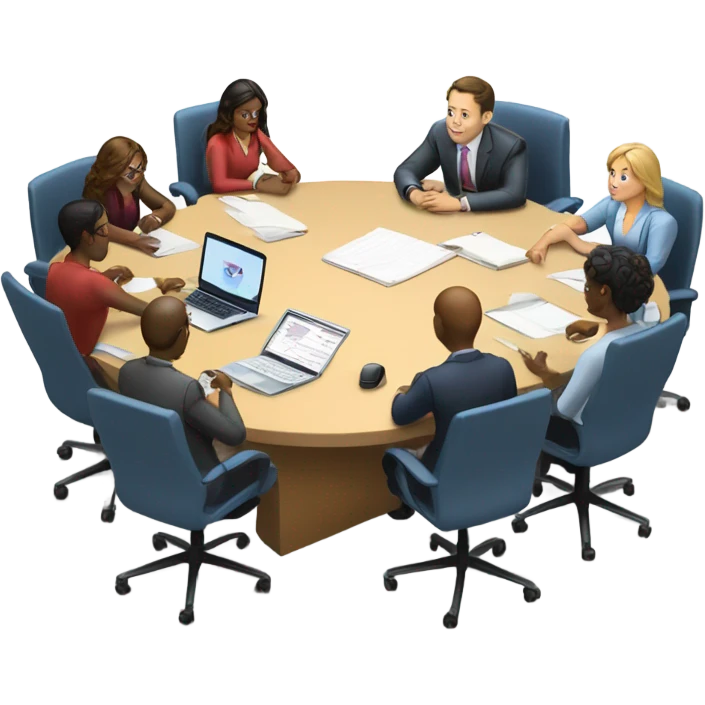 work meeting at a table emoji